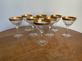 Grouping Of Vintage Etched Stemware