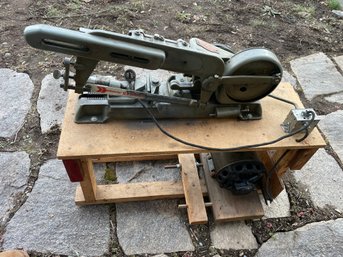 Small Power Hacksaw On Homemade Wooden Base