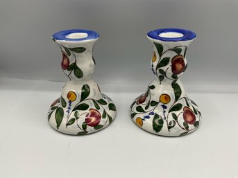 Chinese Ceramic Candlestick Holders