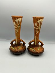 Mid-Century Roseville Freesia Vases