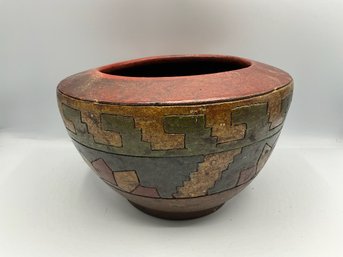 Primitive Folk Art Vessel