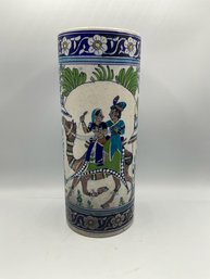 Vintage East India Ceramic Figural Maharishi Vase