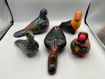 Grouping Of Miscellaneous Folk Art Birds