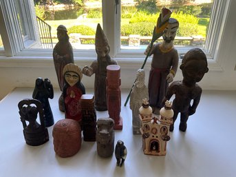 Large Grouping Of Tribal, Religious And Wood Carved Figures