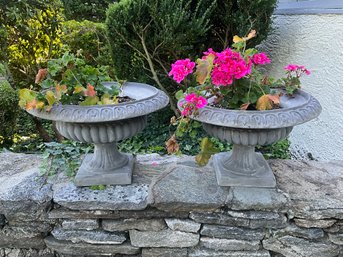 Pair Of Pedestal Planters