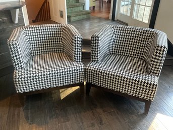 Pair Of Upholstered Lounge Chairs