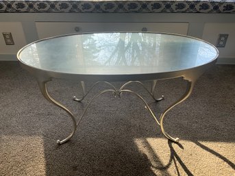 Silver Oval Accent Table