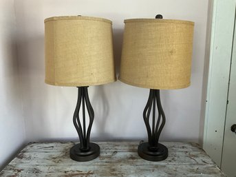 Pair Of Bedside Table Lamps