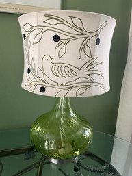 Contemporary Green Glass Lamp