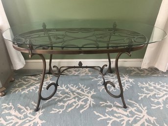 Glass And Metal Table