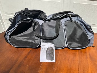 Rolling Multi-pocket Upright Duffel Bag