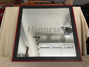Opened Hennessy Framed Bar Mirror