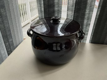 Vintage Terracota Lidded Pot
