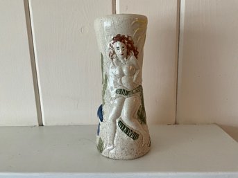 Vintage Trader Vic's Speckled Ceramic Tiki Mug Vase