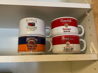 Grouping Of Cambells Tomato Soup Bowl Mugs