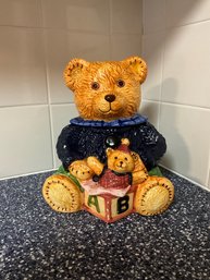 Ceramic Teddy Bear Cookie Jar