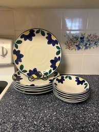 International Table Works Blue Napoli Plates And Bowls