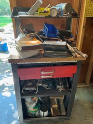 Tool Cart With Two Drawers And Contents