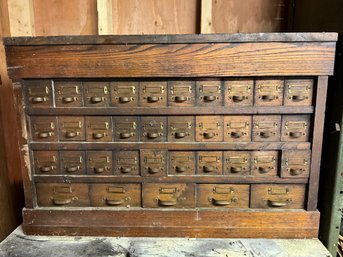 Early 19th Century Oak Thirty-five Drawer Cabinet