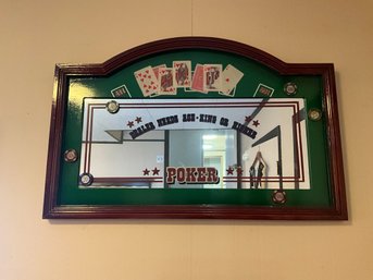 Vintage Poker Themed Mirror
