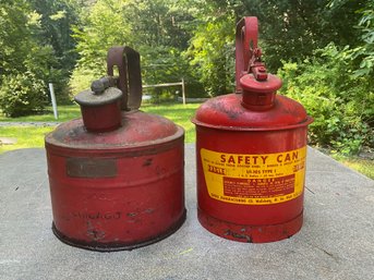 (2) Vintage Metal Gas Cans