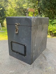 Grey Metal Storage Container