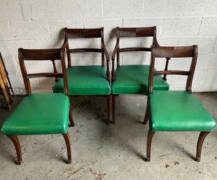 Grouping Of Vintage Upholstered Dining Chairs