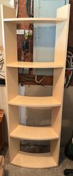 Light Wood Curved Bookcase