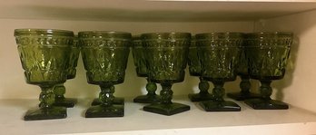 Grouping Of Green Goblets