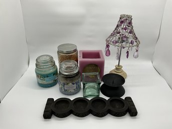 Grouping Of Candles And Candle Holders