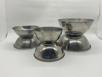 Grouping Of Metal Mixing Bowls