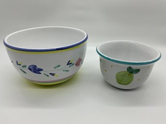 (2) Ceramic Hand Painted Bowls