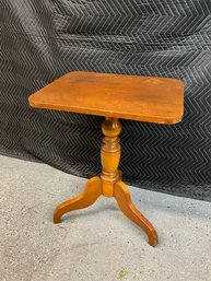 Antique Small Wood Tripod Side Table