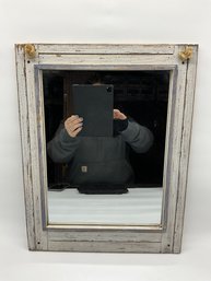Rustic Wood Frame Hanging Mirror
