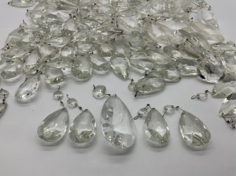 Large Grouping Of Crystal Drop Chandelier Pendents