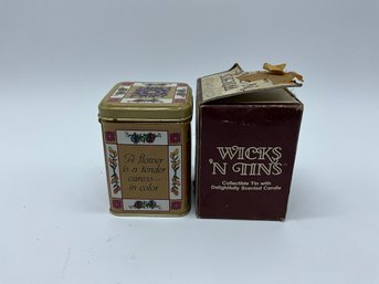 Wicks N Tins Scented Candle