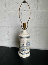 Porcelain Blue And Gold Lamp