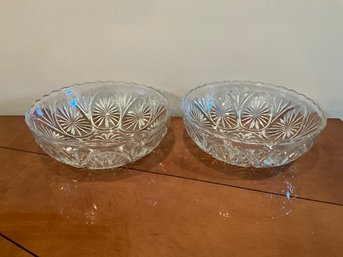 Pair Of Round Glass Bowls