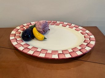 Oval Ceramic Serving Plate
