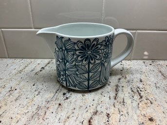 Arabia Blue And White Floral Creamer