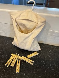 Canvas Clothespin Bag Incl. Clothespins