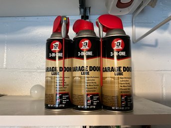 (3) Cans Of Garage Door Lube