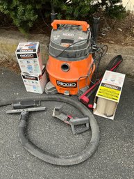 Ridgid Shop Vac Incl. Filters & Attachments