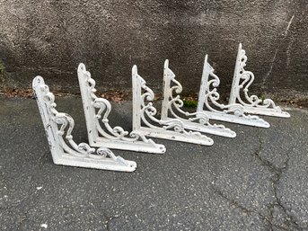 (6) Metal Shelf Brackets