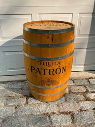 Oversized Patron Tequila Wood Barrel