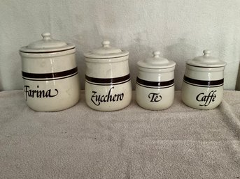 Lidded Ceramic Canisters