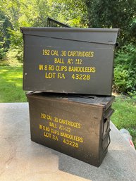 (2) Metal Ammo Cans