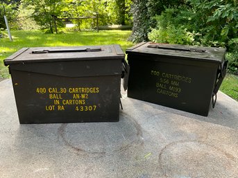 (2) Metal Ammo Cans