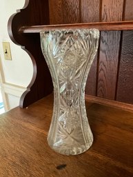 Tall Cut Glass Vase