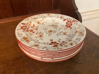 (7) Persia Ironstone Floral Plates